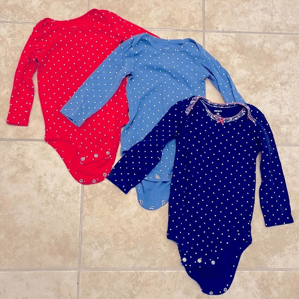 3 Piece Baby Girl Bodysuits 18M